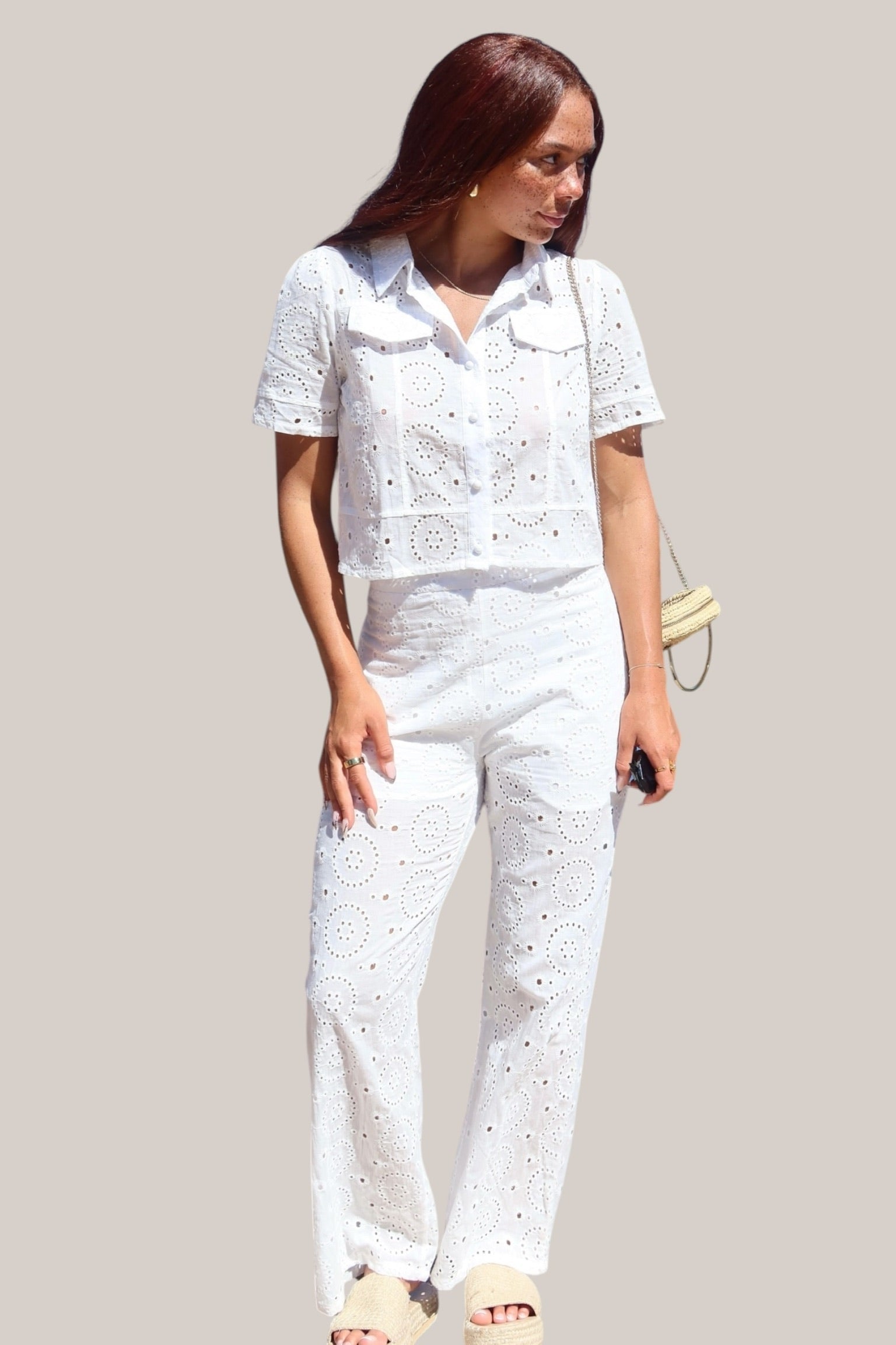Carmelo - White Two-Piece Set (Shirt & Pants)