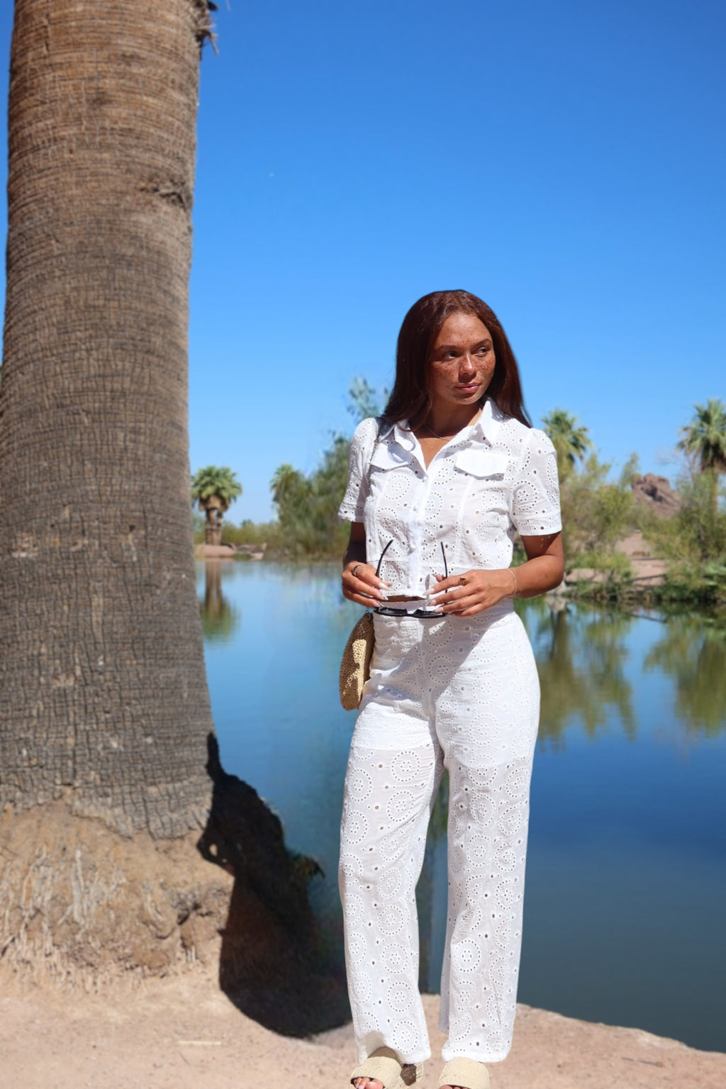 Carmelo - White Two-Piece Set (Shirt & Pants)
