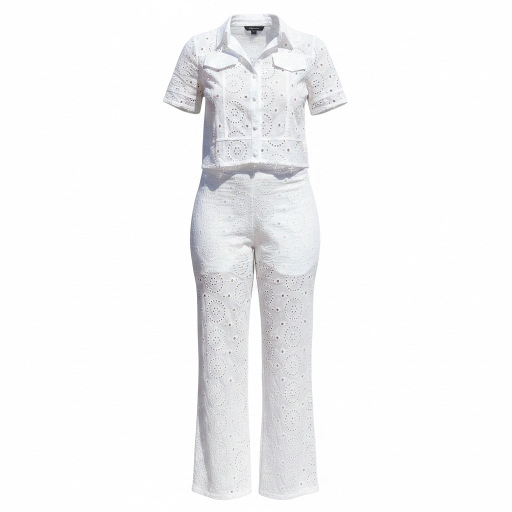 Carmelo - White Two-Piece Set (Shirt & Pants)