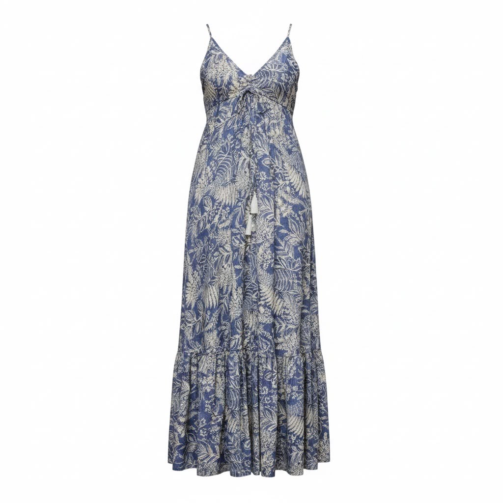Magdala - sky blue floral print - one size