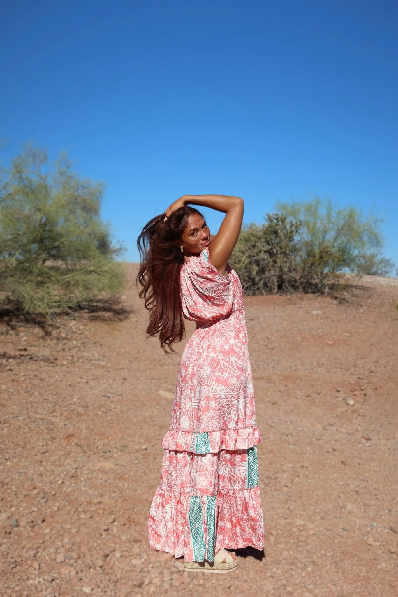 Caná - Pink floral print - One size