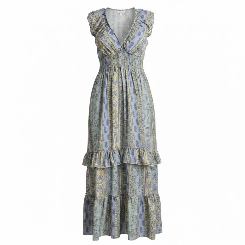 Caná - Blue floral print - one size