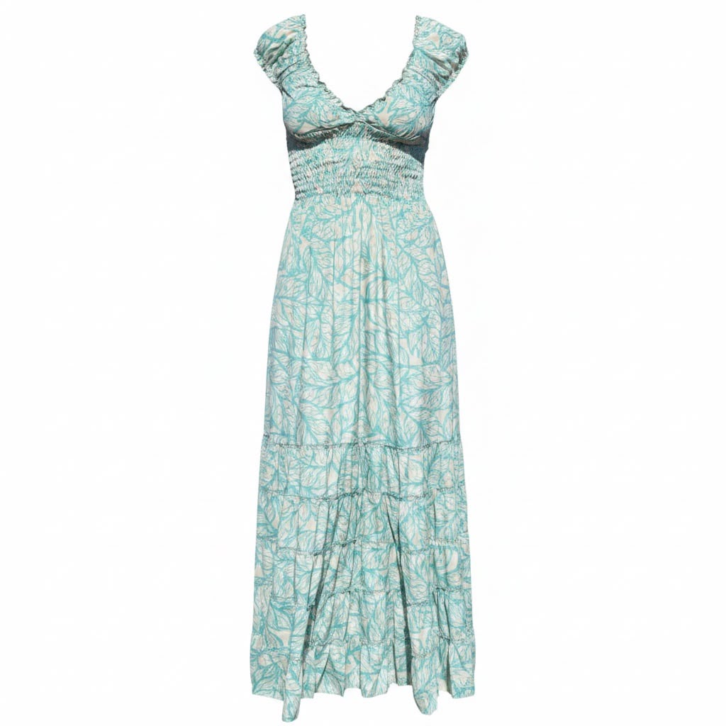 Arbel - turquoise floral print - one size