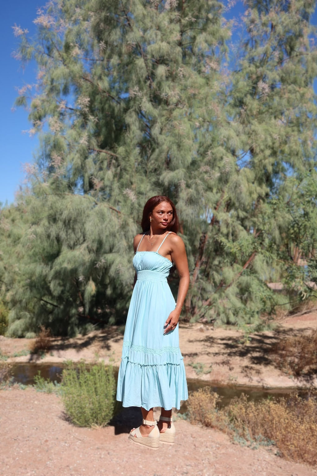 Belén - Aqua Blue Dress